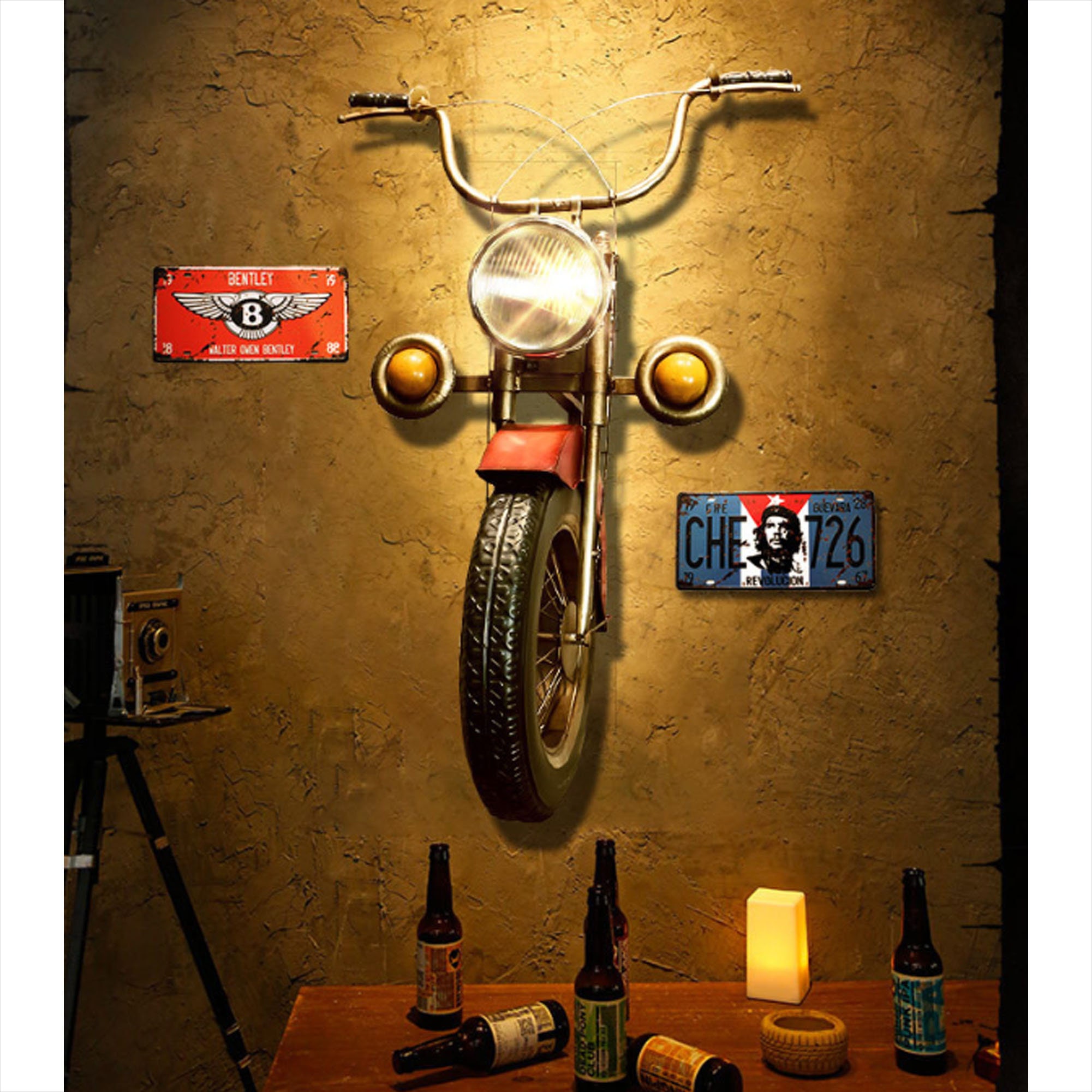 Harley Motorcycle Wall Hanging Industrial Art Decor Etsy