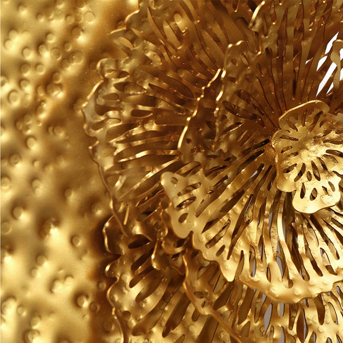 Modern Gold Rose Wall Decor Unique Iron Hanging Metal Art Etsy