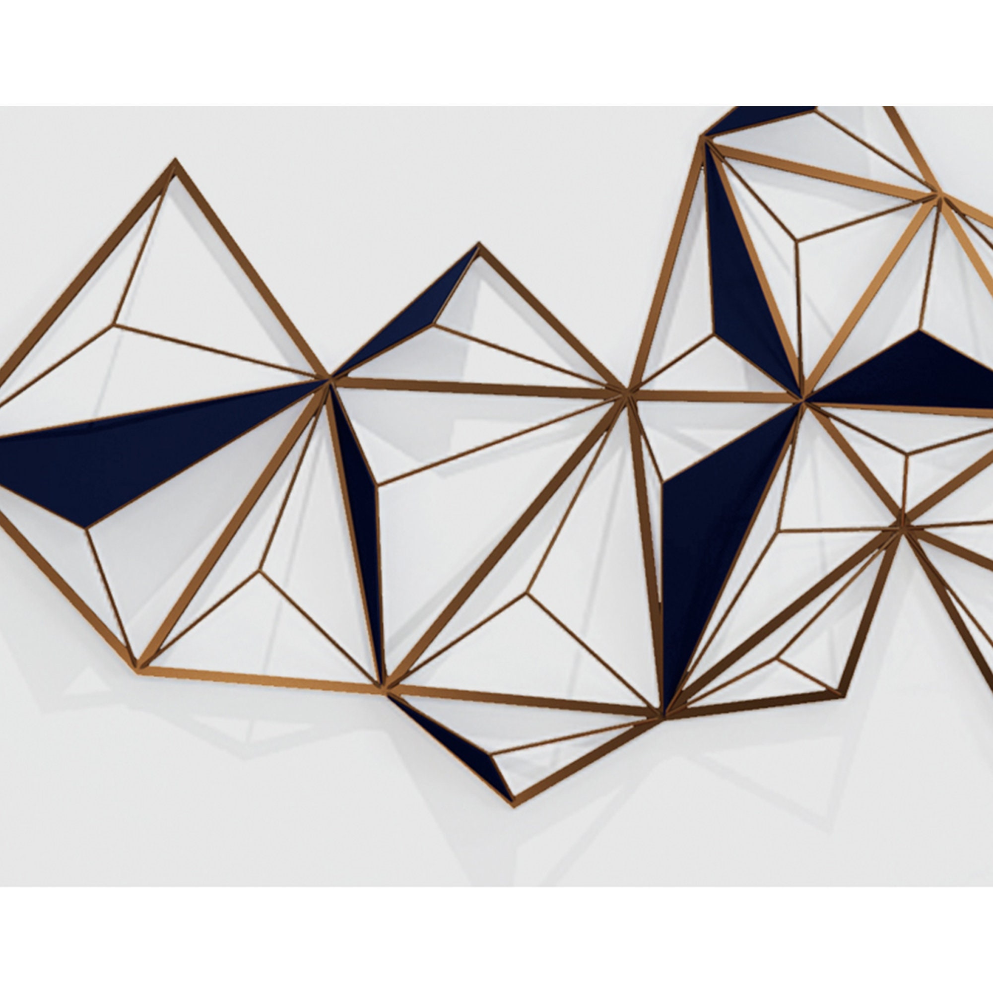 Iron Wall Decoration Light Luxury Metal Soft Geometric Wall Etsy