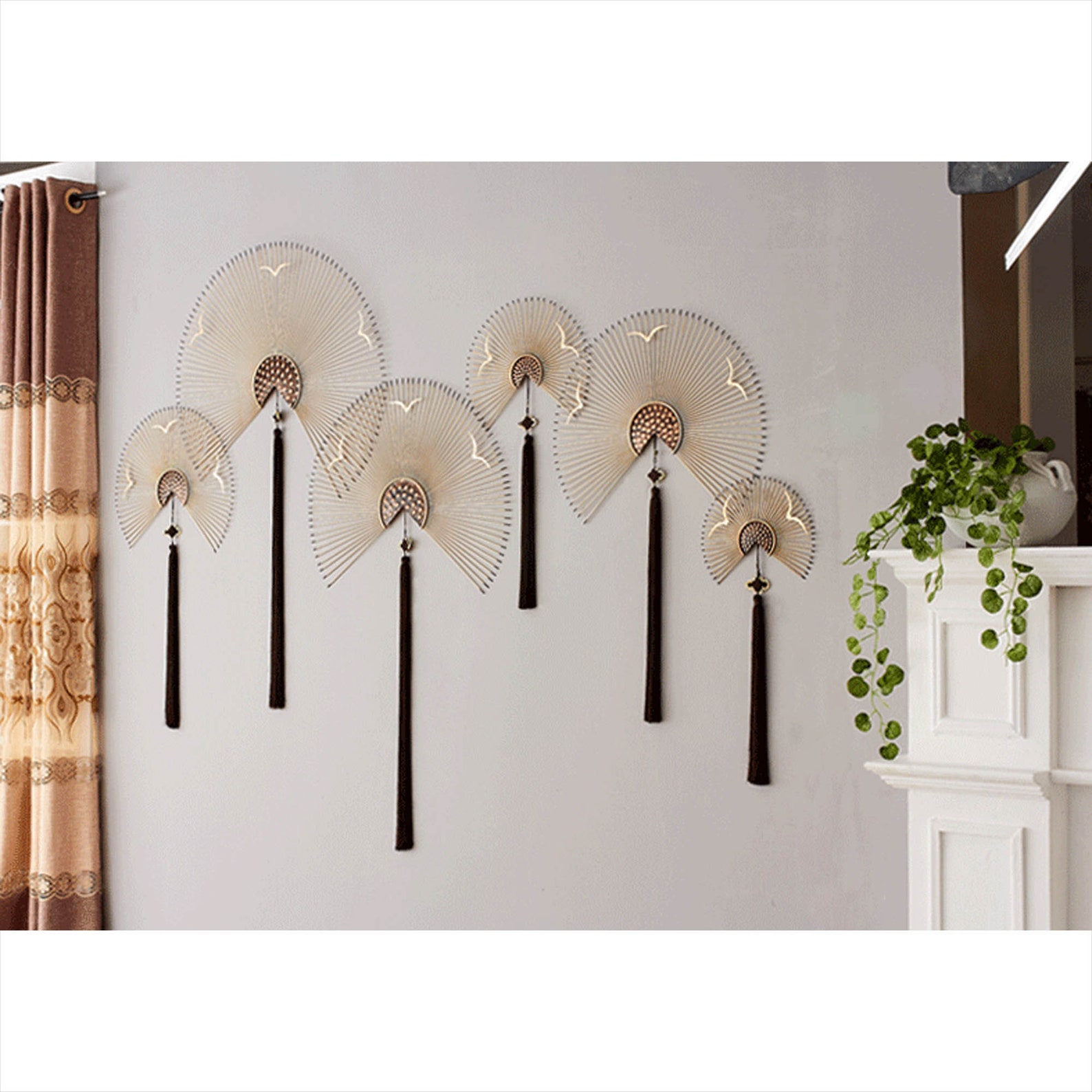 Modern Metal Fan Wall Art Decor Etsy