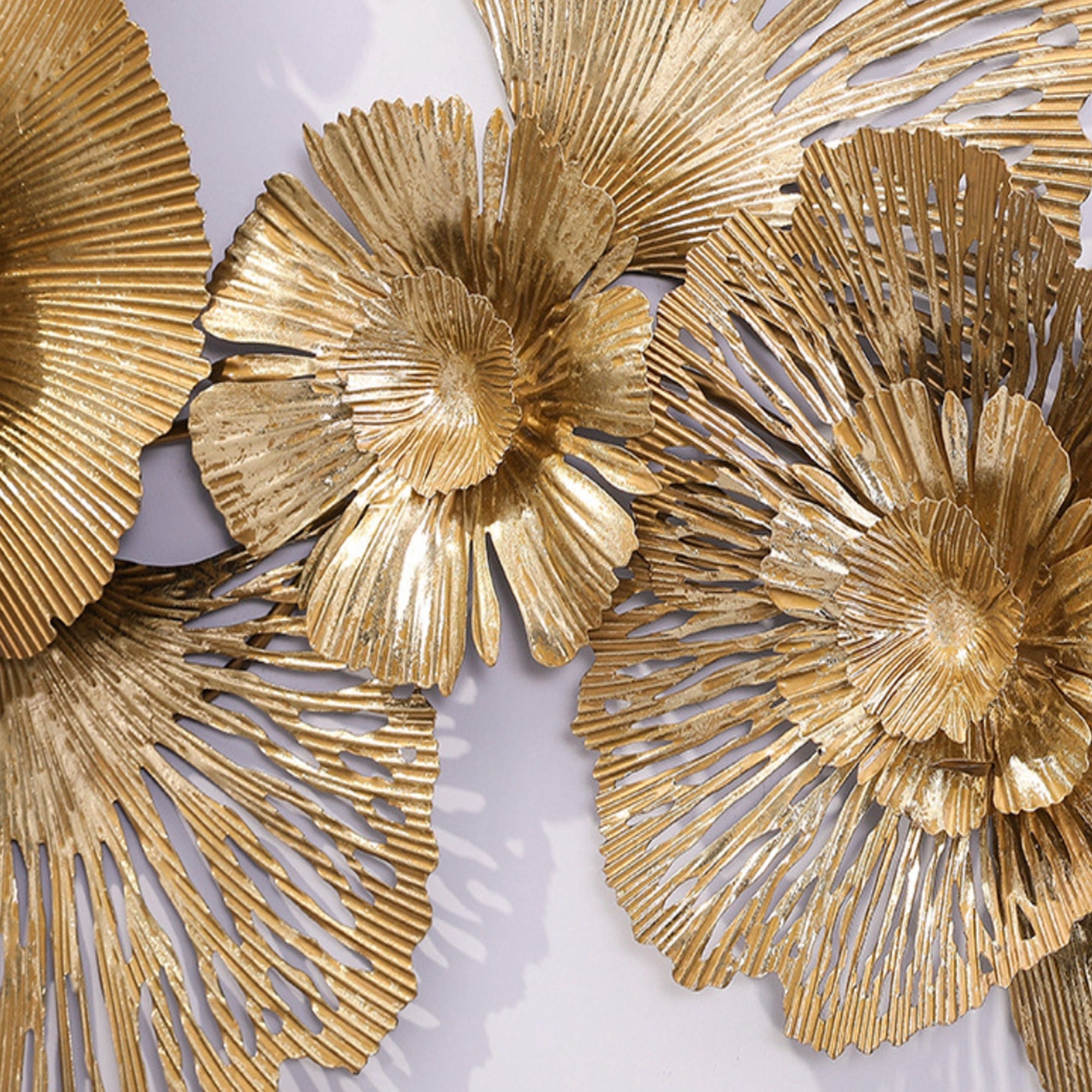 Modern Gold Wall Decor Unique Iron Hanging Metal Art 3D Etsy