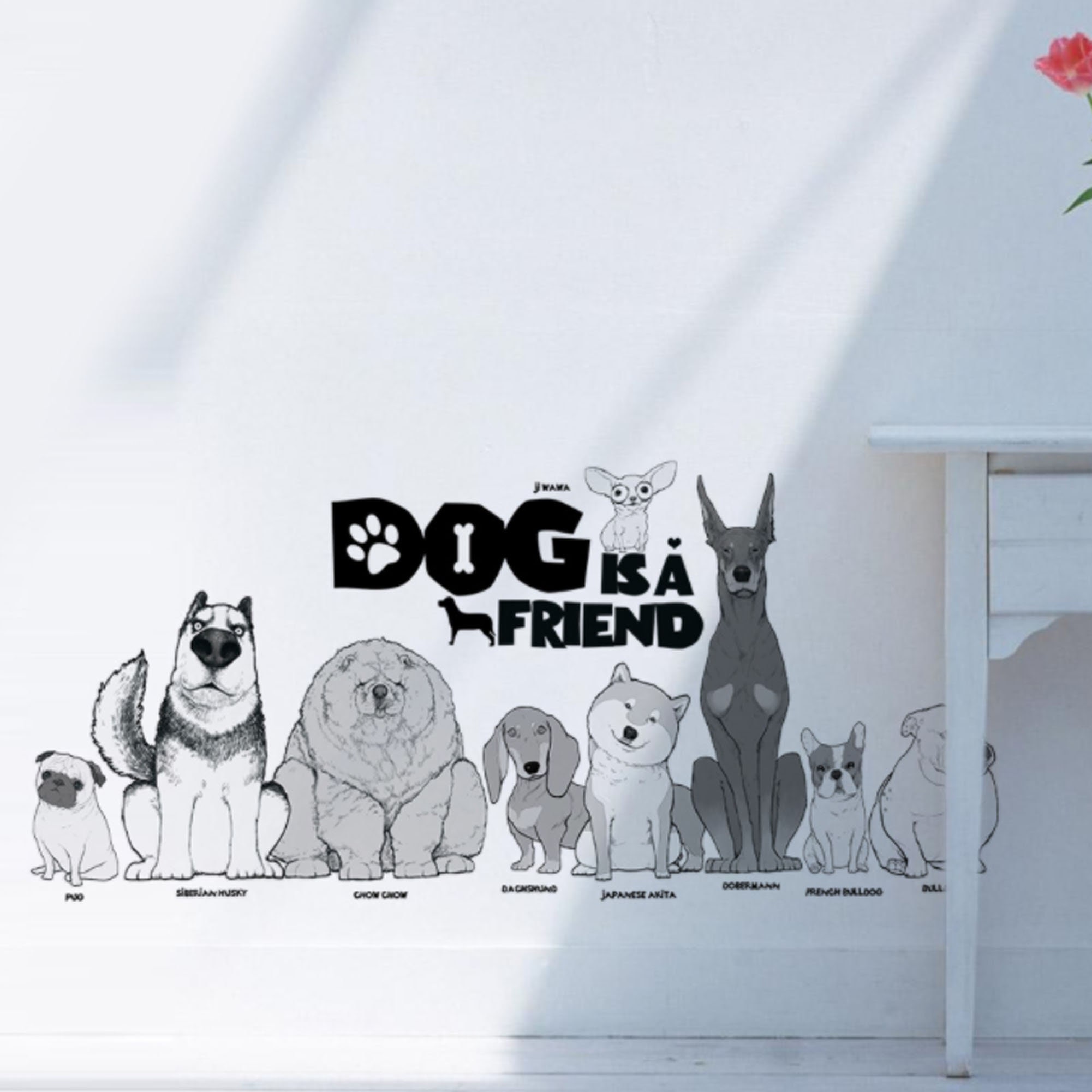 Dogs Wall Decal / Nursery Decor /pet Wall Art /cartoon Wall Etsy