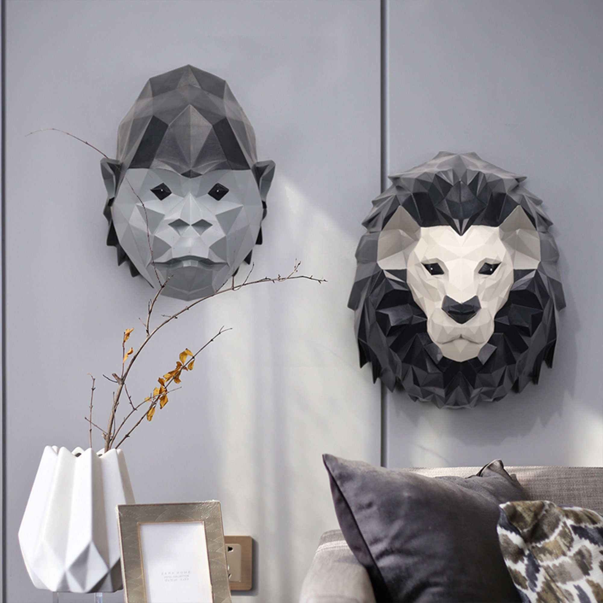 Wall Decoration Animal Wall Hanging Living Room Wall Etsy