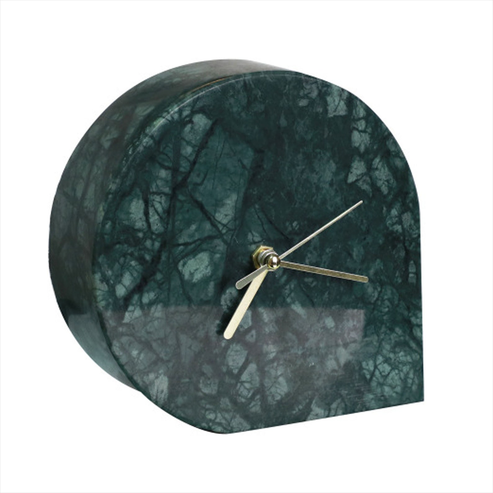 Marble Desk Clock without Numbers Minimalist Silent Non Etsy