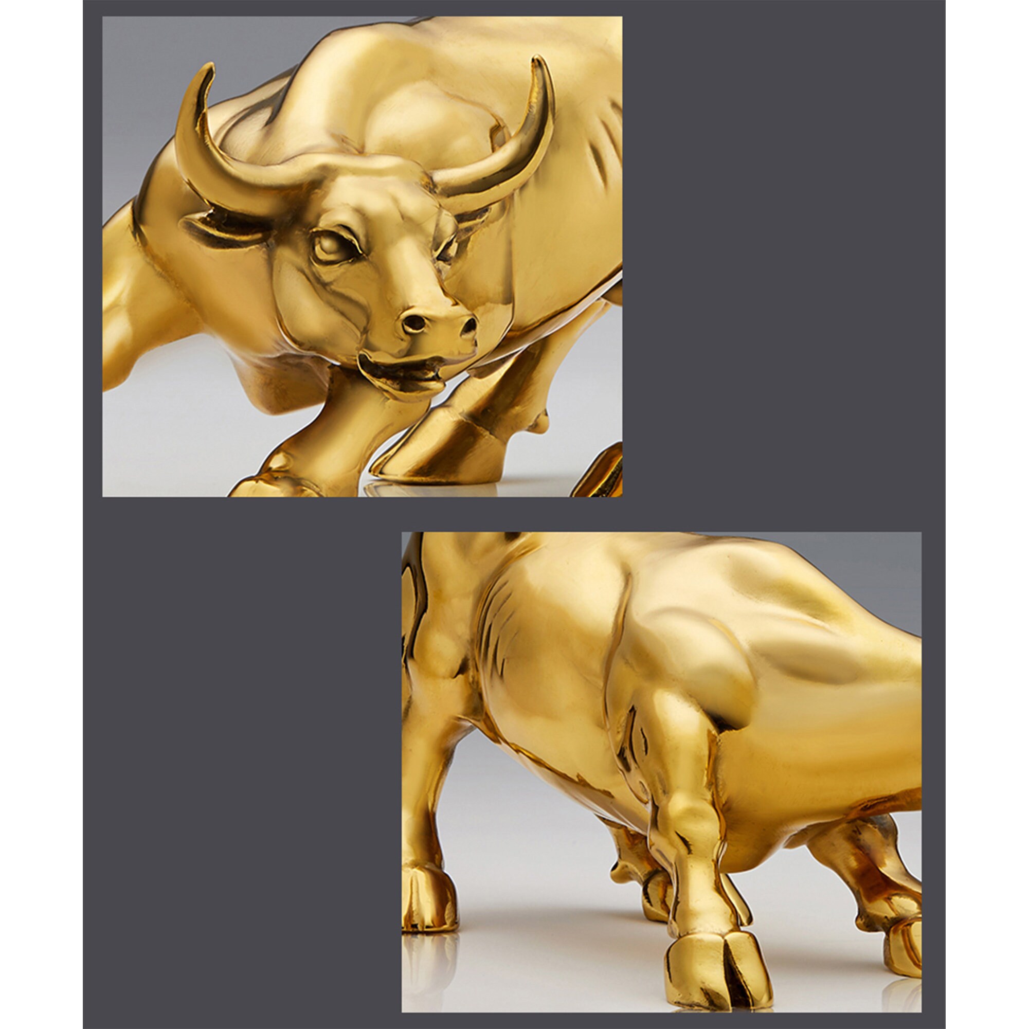 Golden Bull Ornaments Opening Gift Office Living Room Bronze | Etsy
