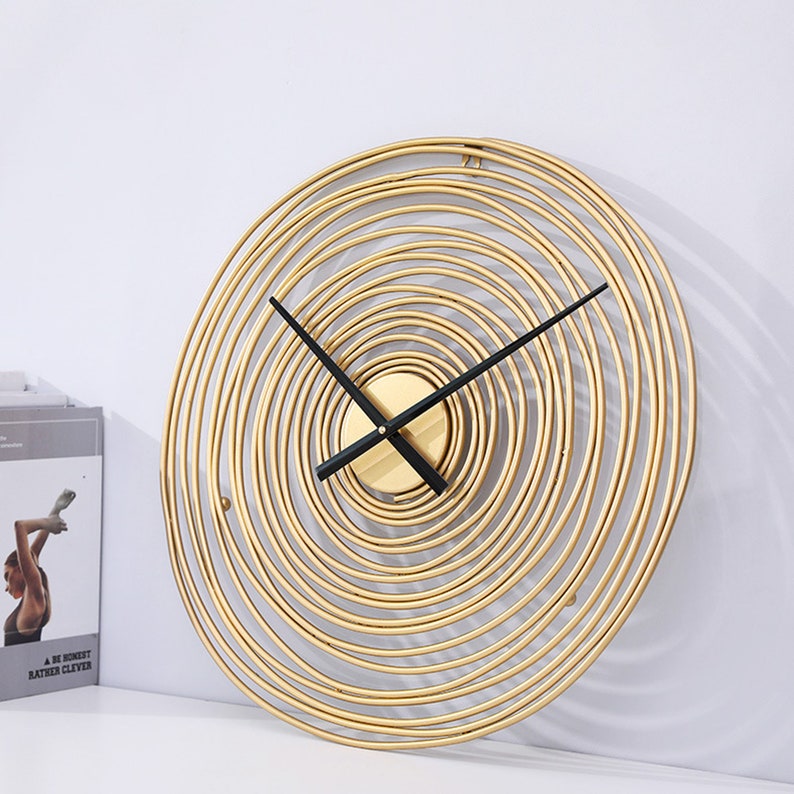 Ring Circle Wall Clock Minimalist Wall Mounted Silent Non Ticking Modern Creative Wall\u00a0Clock without number