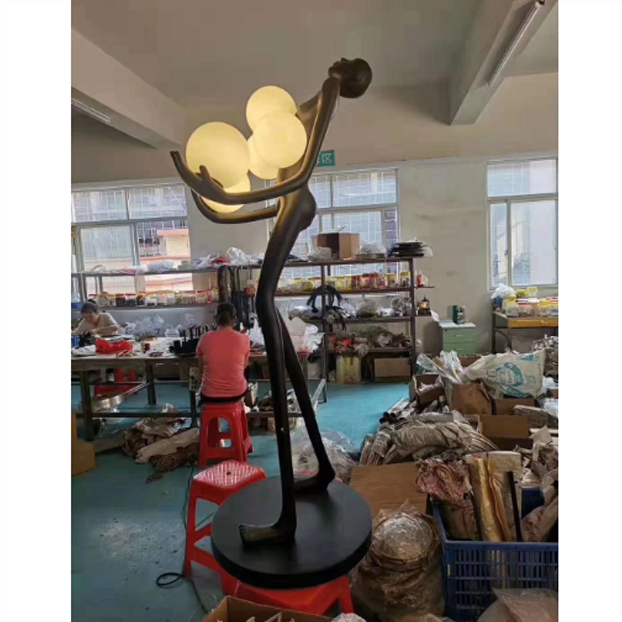 Large Tall Floor Sculpture Standing Abstract Woman Figure With Etsy