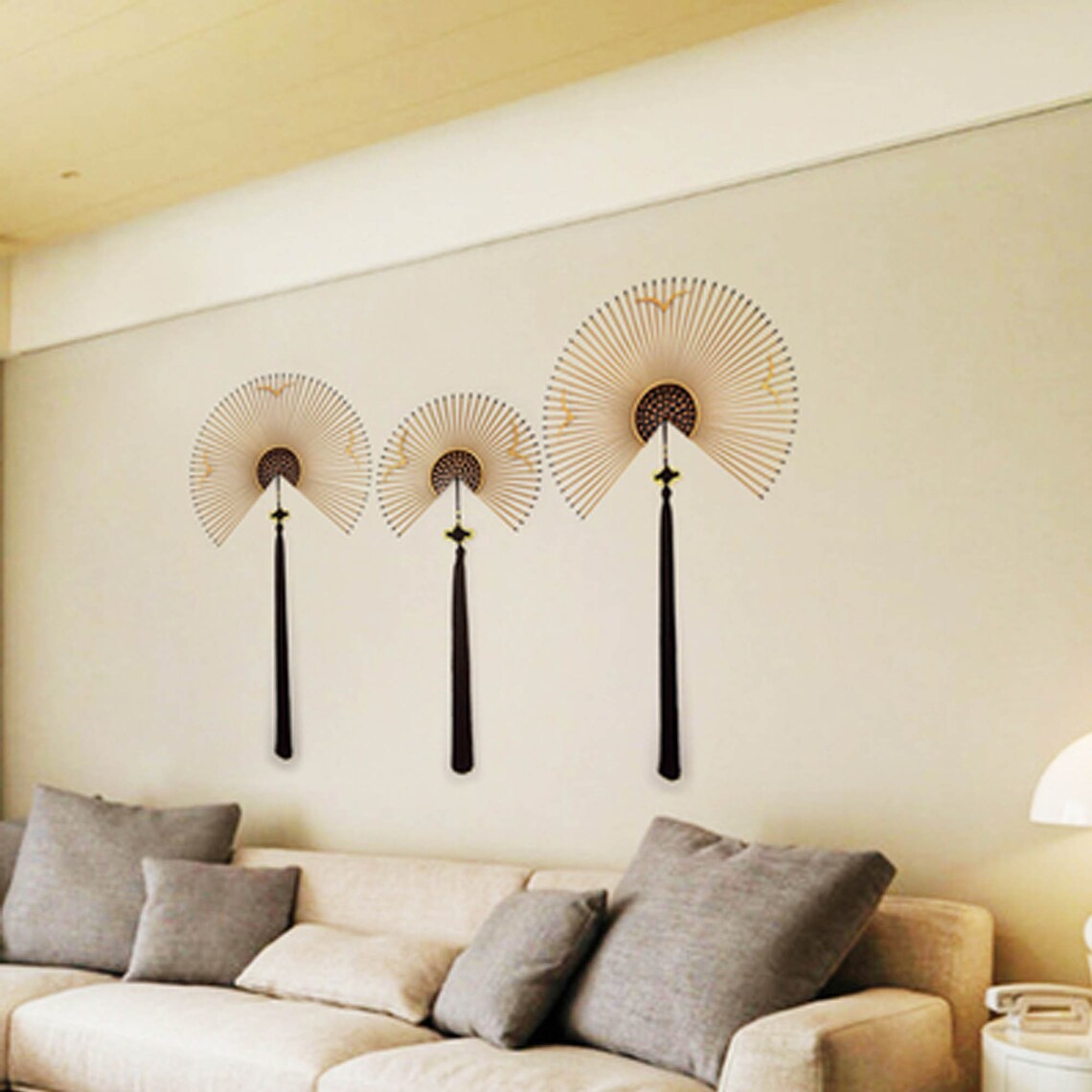 Modern Metal Fan Wall Art Decor Etsy