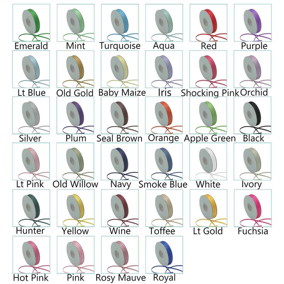 Satin Ribbon Double Faced Two Sided Ribbon Multiple Color by Etsy