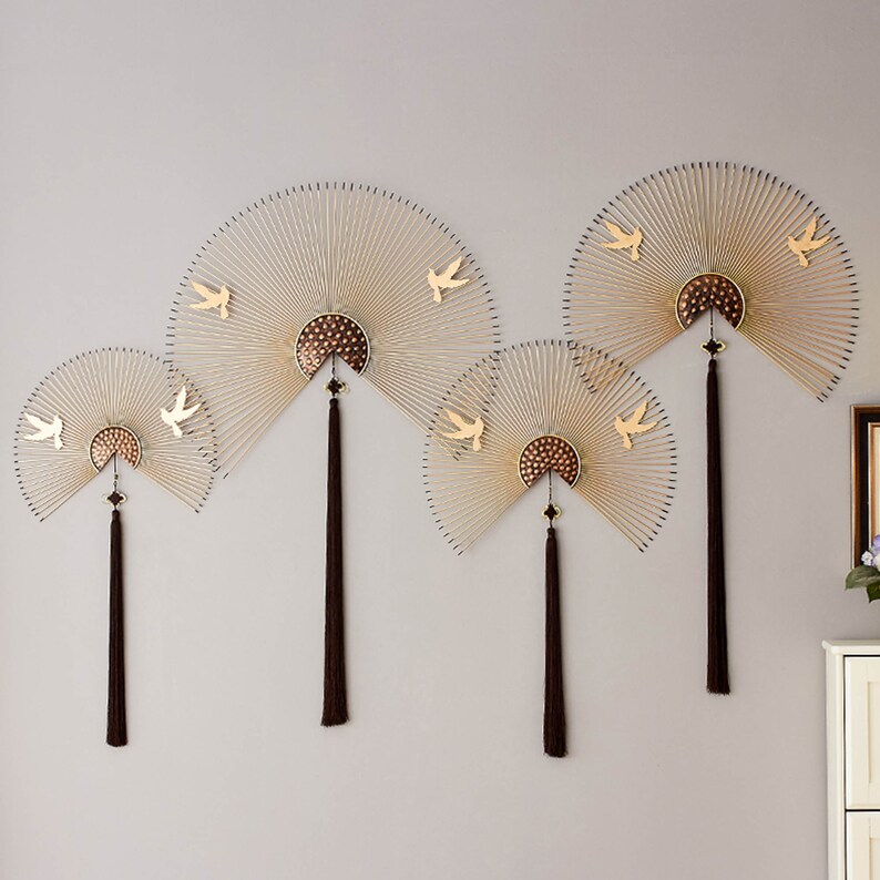 Modern Metal Fan Wall Art Decor Etsy