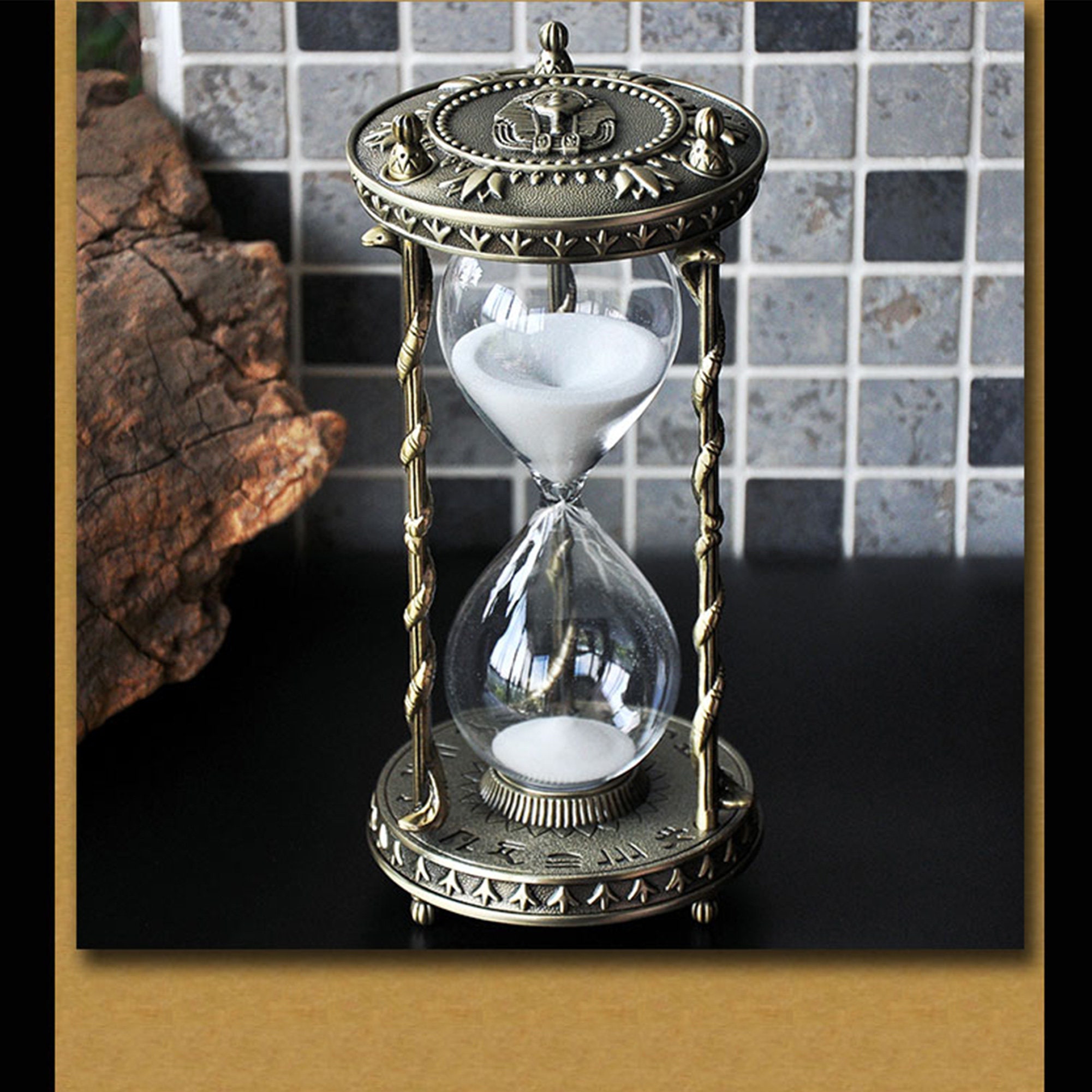 Vintage Hourglass 30 Minute Sand Timer Creative Metal Etsy