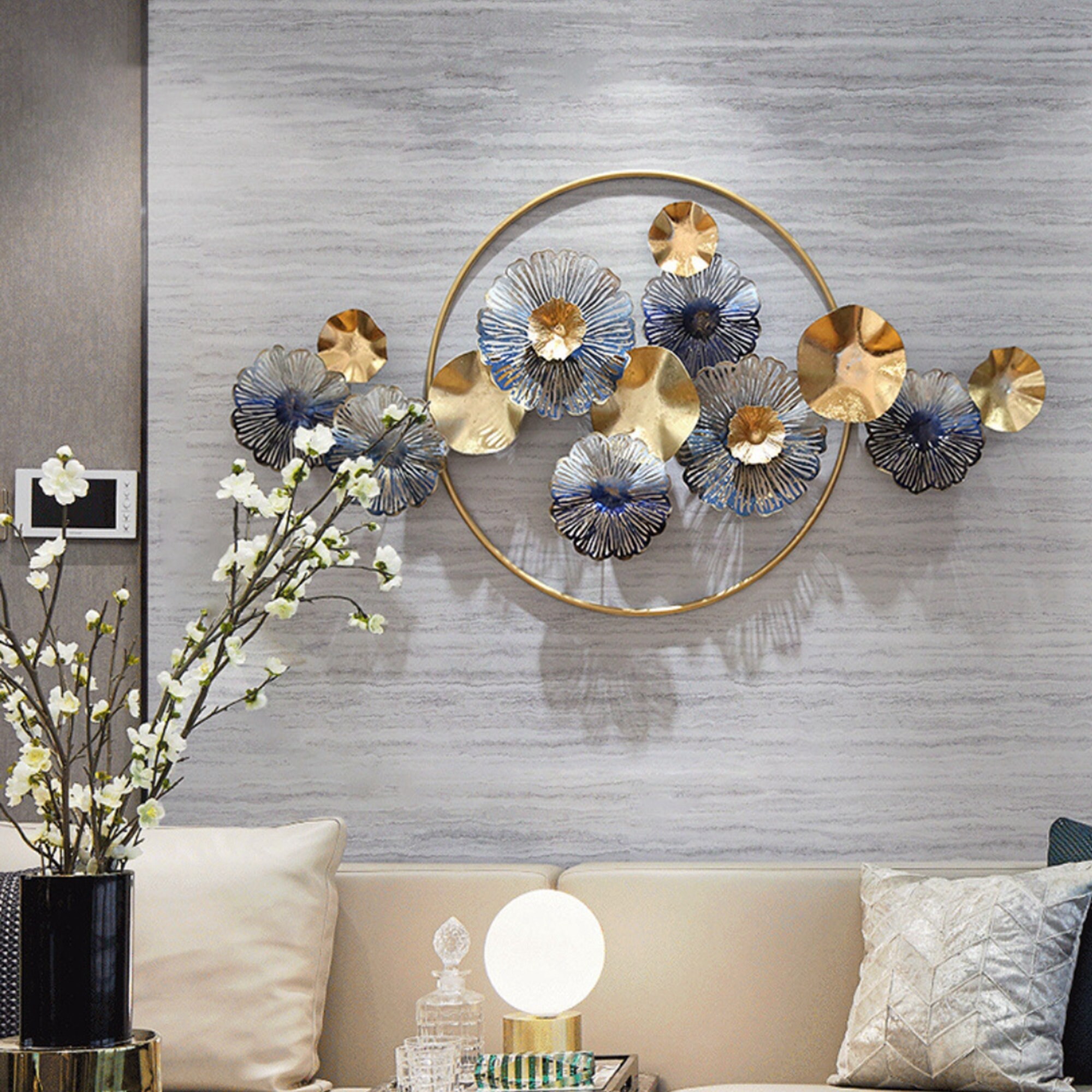 Modern Wall Decor Unique Iron Hanging Metal Art 3D Etsy