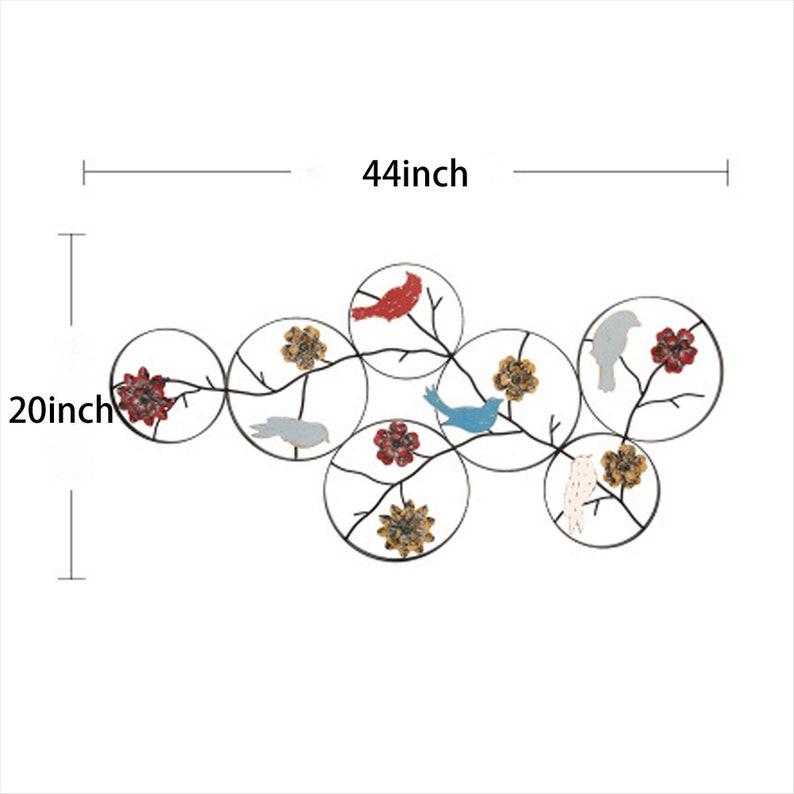 Vintage Wall Decor Unique Iron Hanging Metal Art Wood Bird Etsy