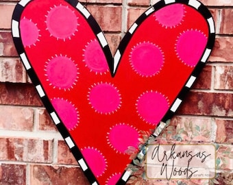 Valentines Door Hanger, Heart Door Hanger, Valentines Wreath, Valentines Decor, Heart Wreath, Valentines Day Decor, Winter Door Hanger