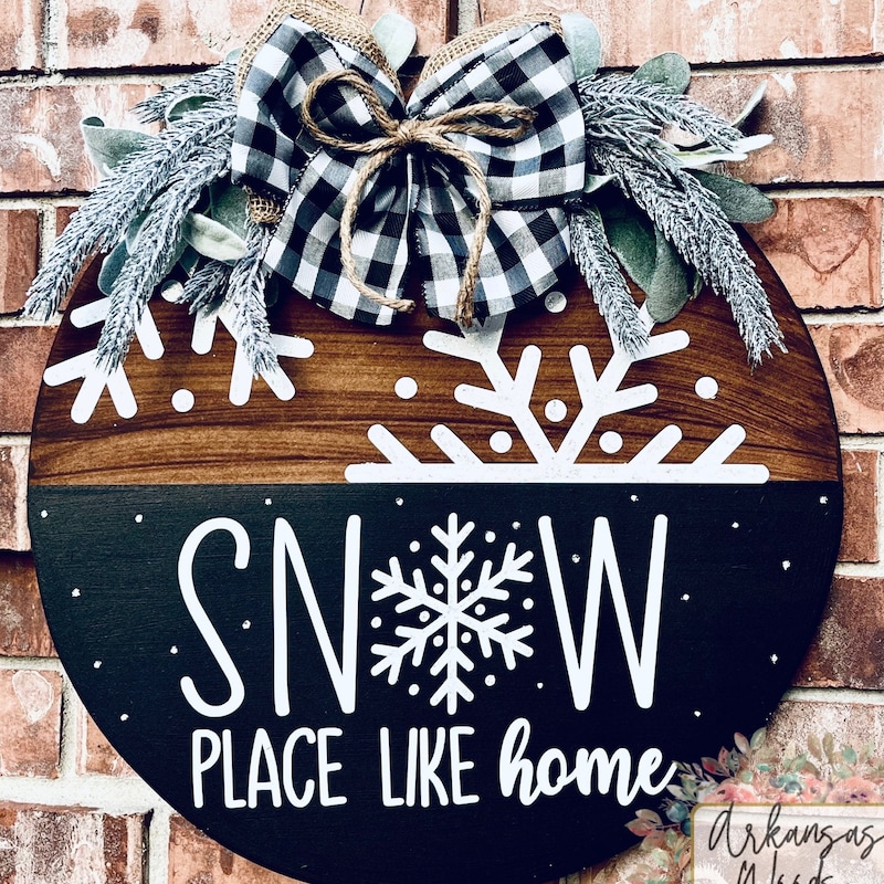 Winter Door Hanger Etsy