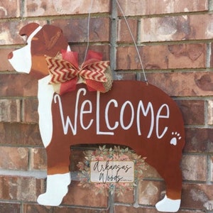 Australian shepherd door hanger, dog door hanger, aussie door hanger, dog wreath, dog decor, dog mom decor, aussie decor