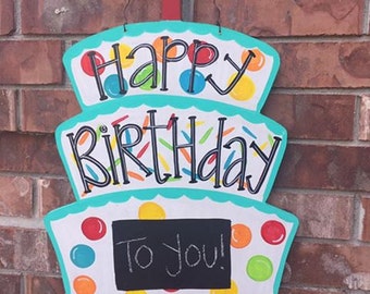 birthday door hanger etsy