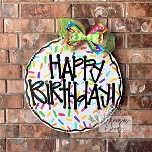 Birthday Door Hanger, Cupcake Door Hanger, Birthday Cake Door Hanger, Birthday Wreath, Cupcake Wreath, Birthday Decor, Birthday Party decor