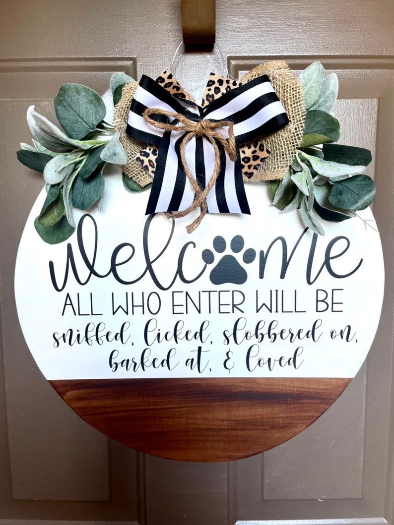 Dog Door Hanger Farmhouse Door Hanger a Lot of Dogs in Here Etsy