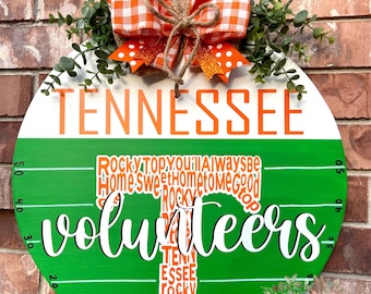 Tennessee Volunteers Football Door Hanger: Rocky Top Decor