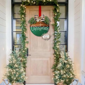 Farmhouse Christmas Door Hanger: Nativity Scene Wreath, Religious Decor image 2