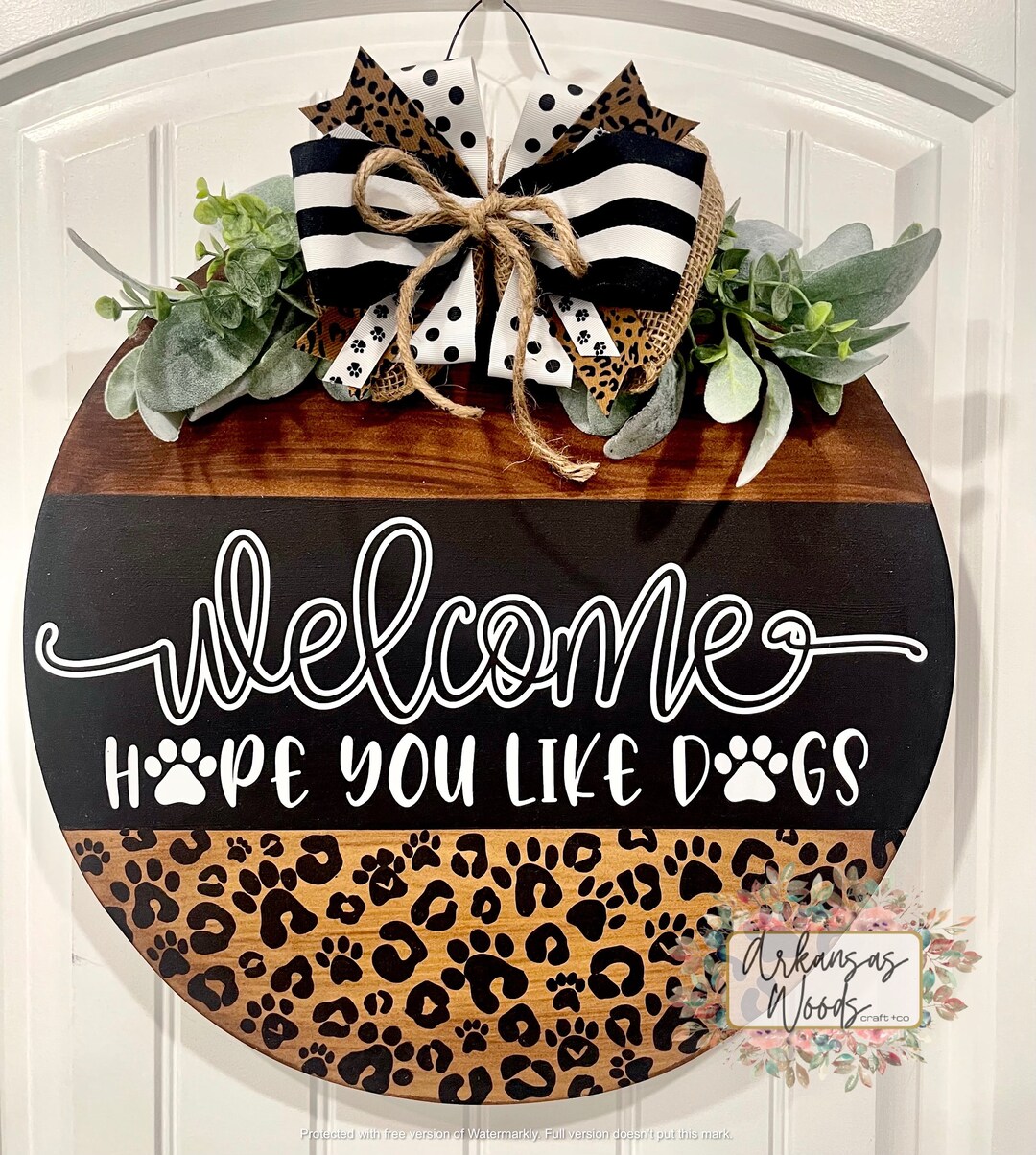 Dog Door Hanger, Farmhouse Door Hanger, a Lot of Dogs in Here Sign, Dog