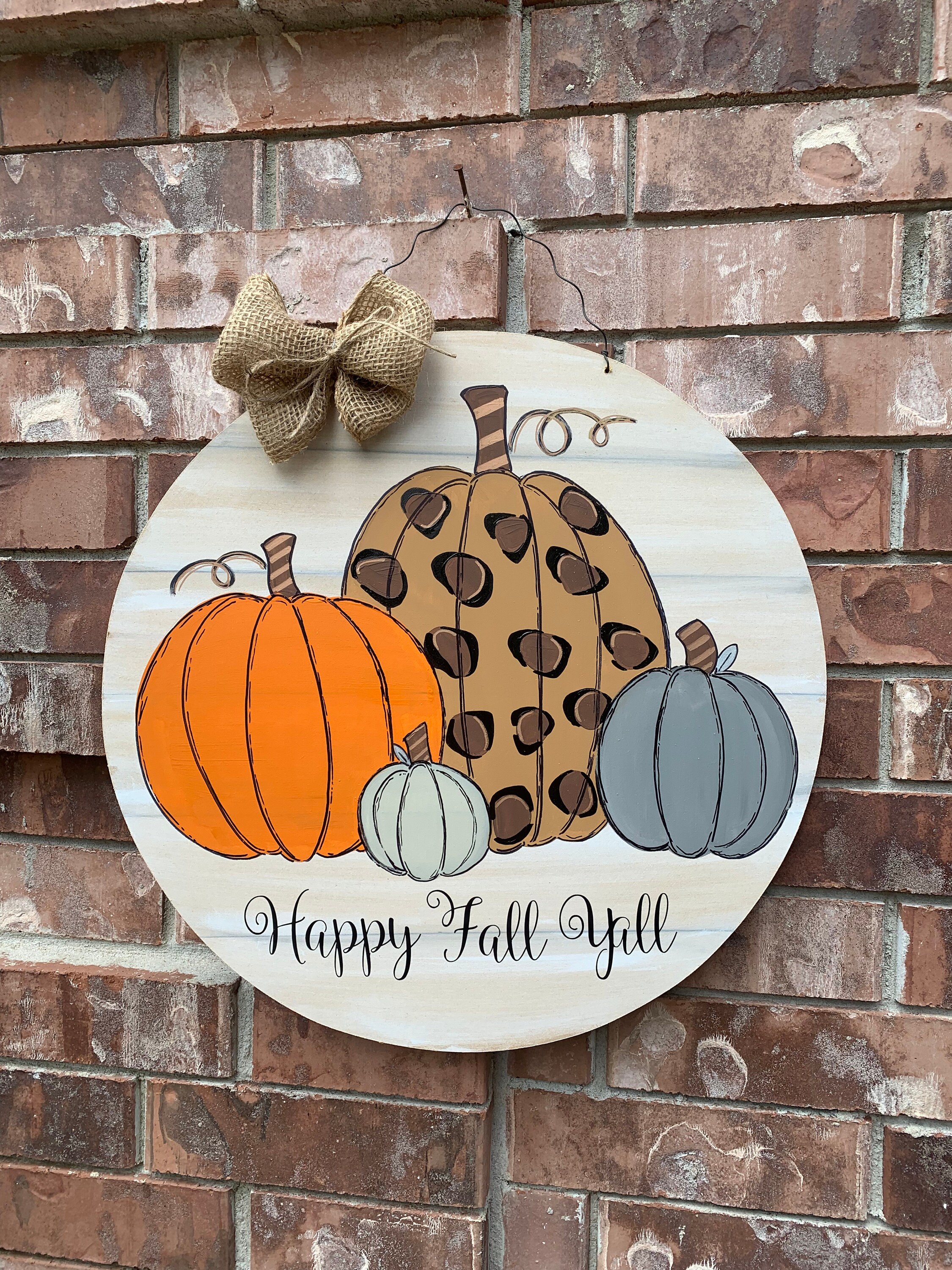 Pumpkin Wood Cut Out Fall Door Hanger Fall Decor PUMPKIN Door Hanger Farmhouse Decor Thanksgiving Door Hanger Halloween Door Hanger