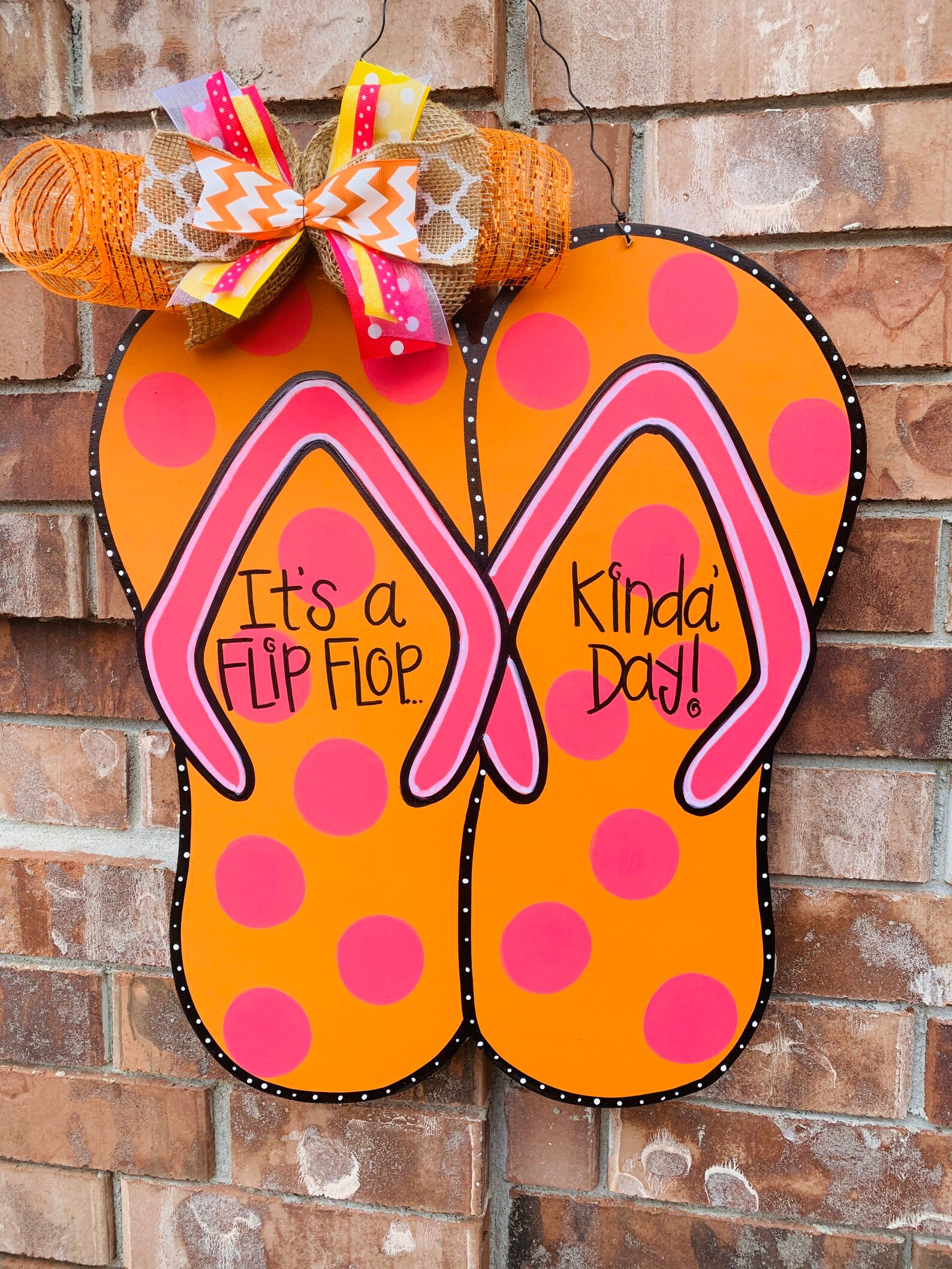 Summer Door Hanger Flip Flop Door Hanger Summer Wreath Flip Etsy