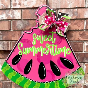 Summer Door Hanger, Watermelon Door Hanger, Watermelon Wreath, Summer Wreath, Sweet Summertime, Summer Decor, Watermelon Decor