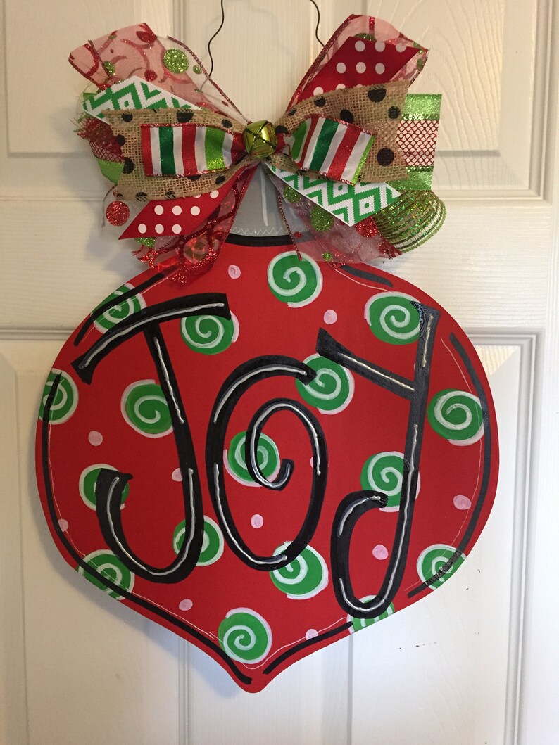 Christmas Door Hanger Ornament Door Hanger Christmas Wreath Etsy
