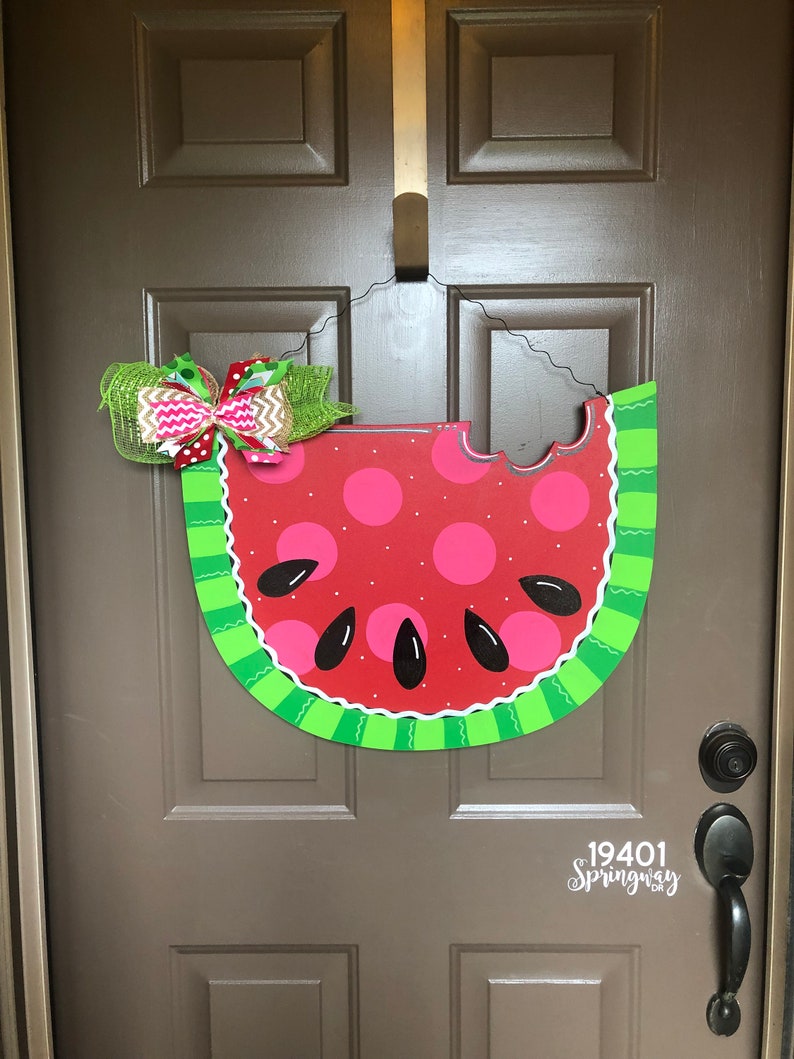 Watermelon Door Hanger Summer Door Hanger Watermelon Wreath Etsy