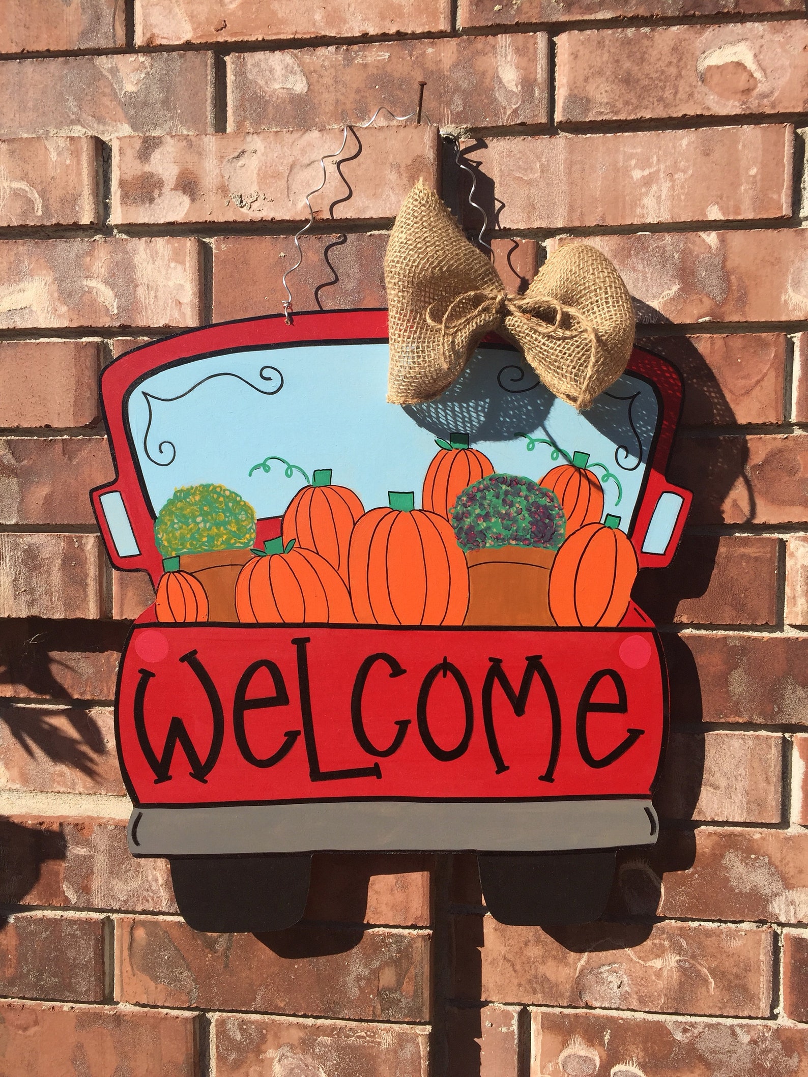 Fall Door Hanger Pumpkin Door Hanger Country Door Hanger Etsy