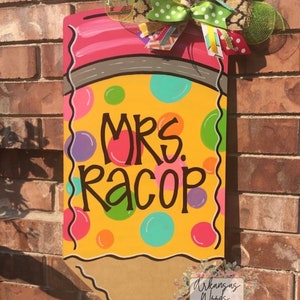 Teacher Door Hanger, Pencil Door Hanger, Back to school door hanger, teacher decor, classroom decor, classroom door hanger, teac