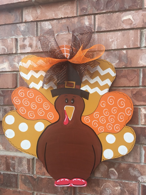 Turkey Door Hanger Thanksgiving Door Hanger Fall Door Etsy