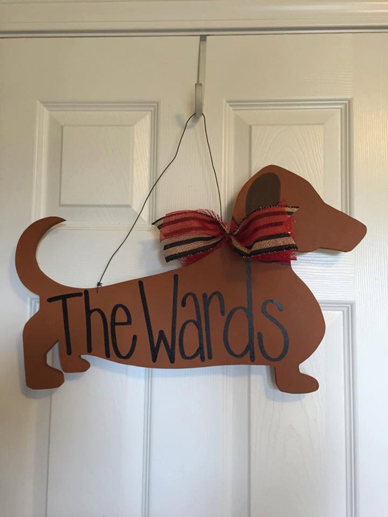 Dachshund Door Hanger Weenie Dog Door Hanger Dog Door Etsy