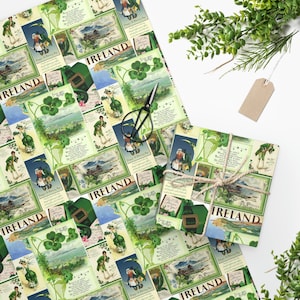 Papier Cadeau Carte postale vintage d'Irlande