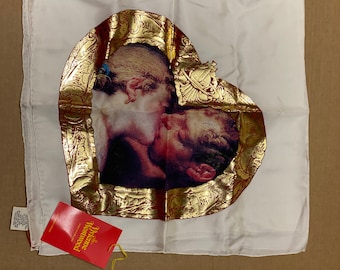 Vivienne Westwood 100% silk scarf foulard 86cm Hercules Omphale Francois Boucher Grand Hotel 93 vintage 1993 SS93