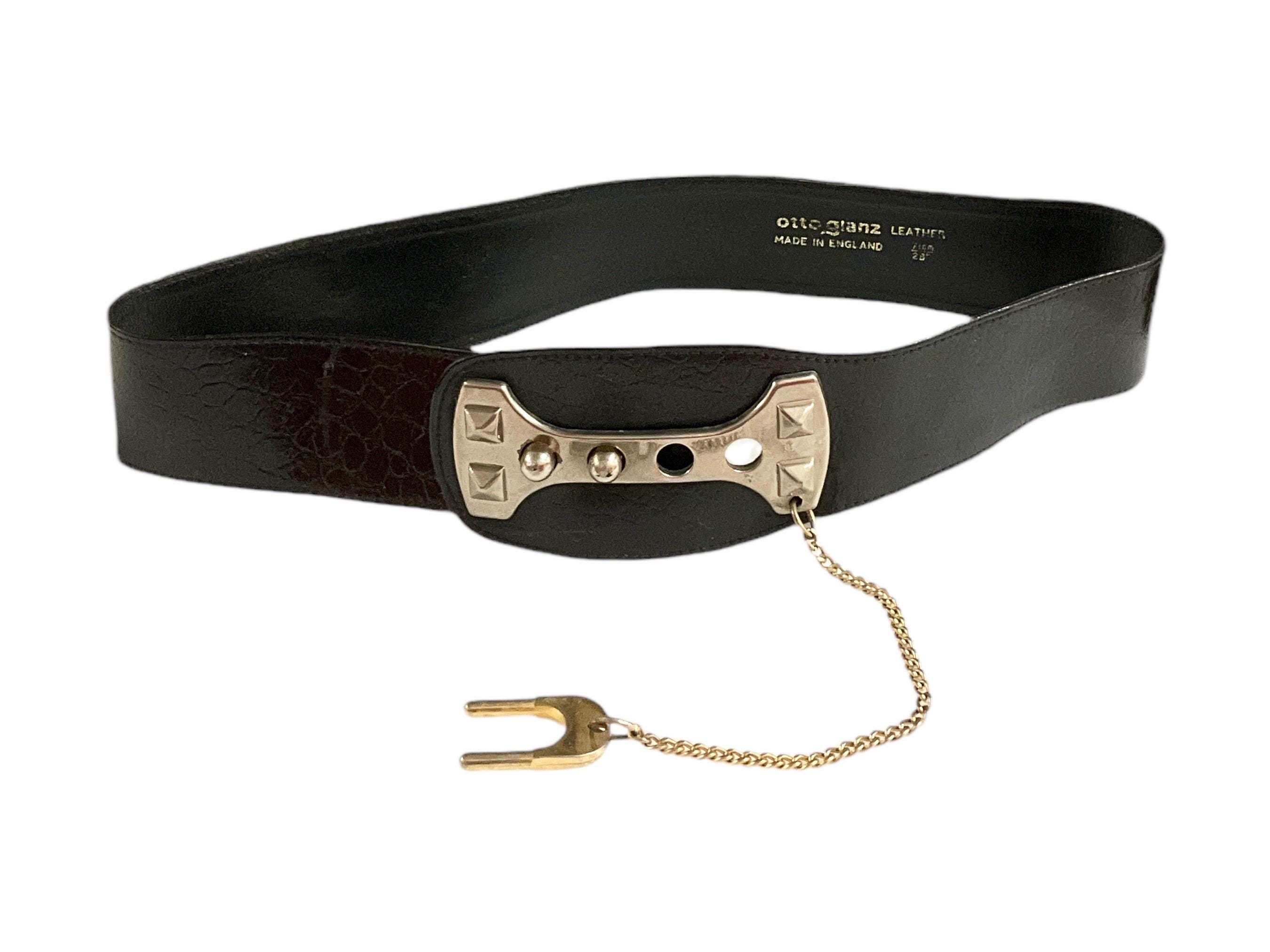 ANGLO MADE IN ENGLAND leather belt. Sm/med. GREAT BRAND!!! Belt English saddle leather, Black | Manufactum main image 2
