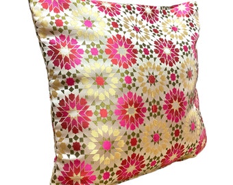 Housses de coussin marocaines décoratives florales, oreiller vintage, oreiller lombaire doux, taie d&#39;oreiller décorative simple, taie d&#39;oreiller Home Decor 45x45 cm