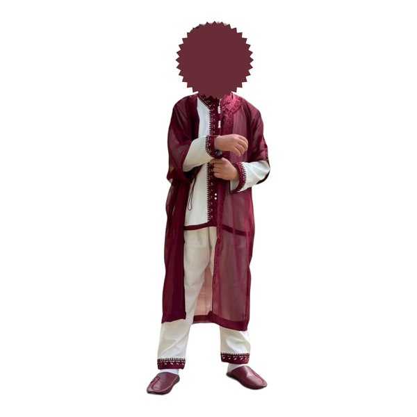 Moroccan Traditional Outfit for boys, set of 3 jabador, boys Eid gift, Moroccan outfit