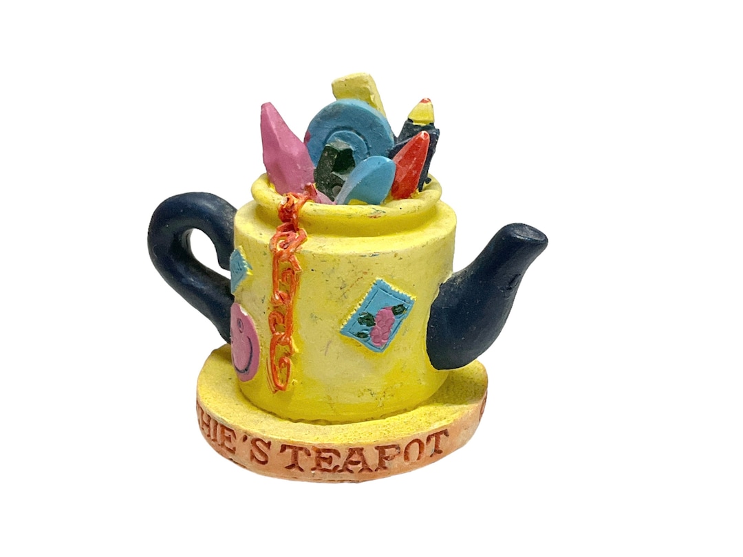 TETLEY Gb Limited ARCHIES TEAPOT Mini Sculpture 1996 Etsy