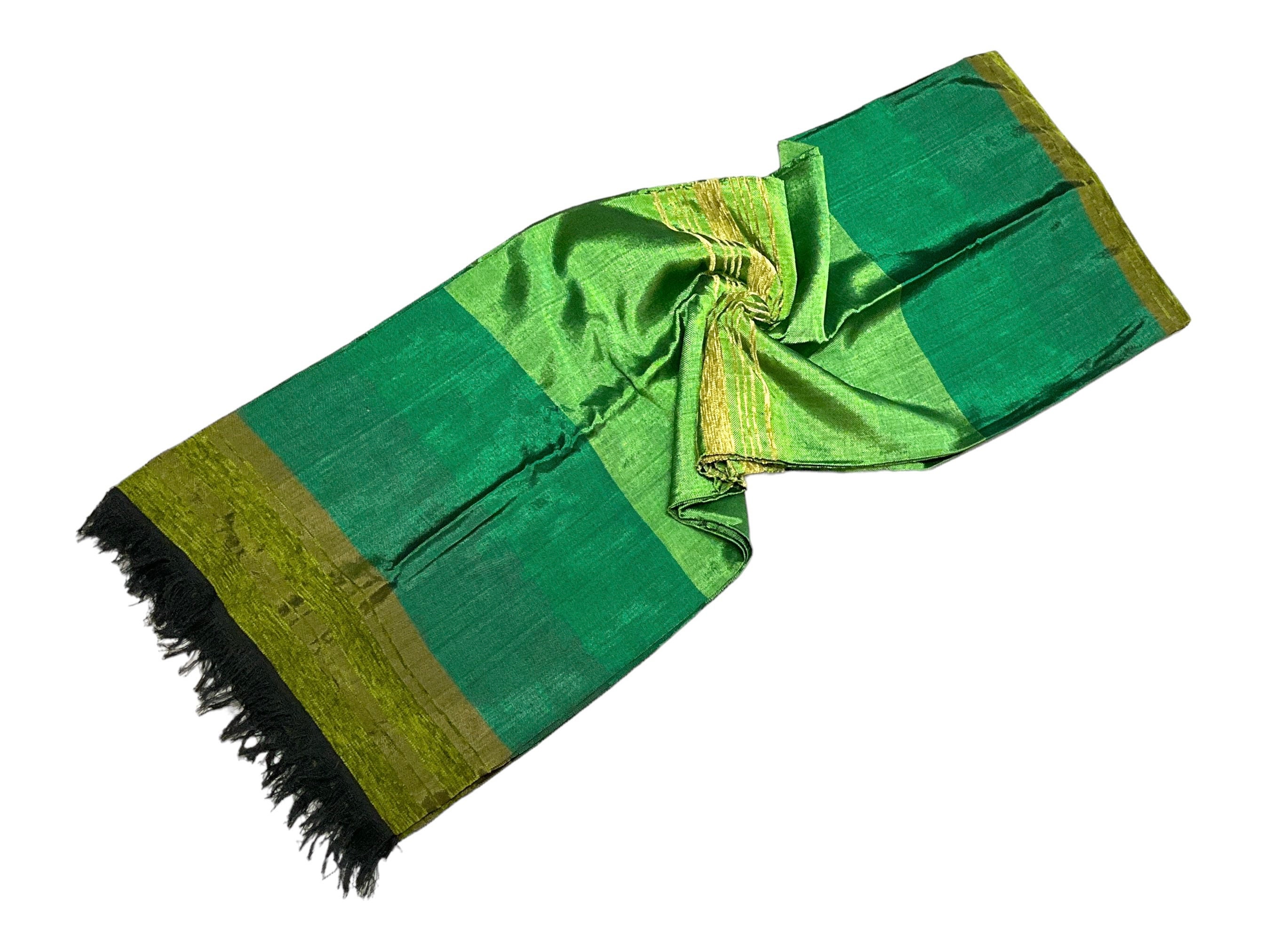 Green Emerald Handmade Bedspread, Moroccan Cactus Silk Chenille Throw