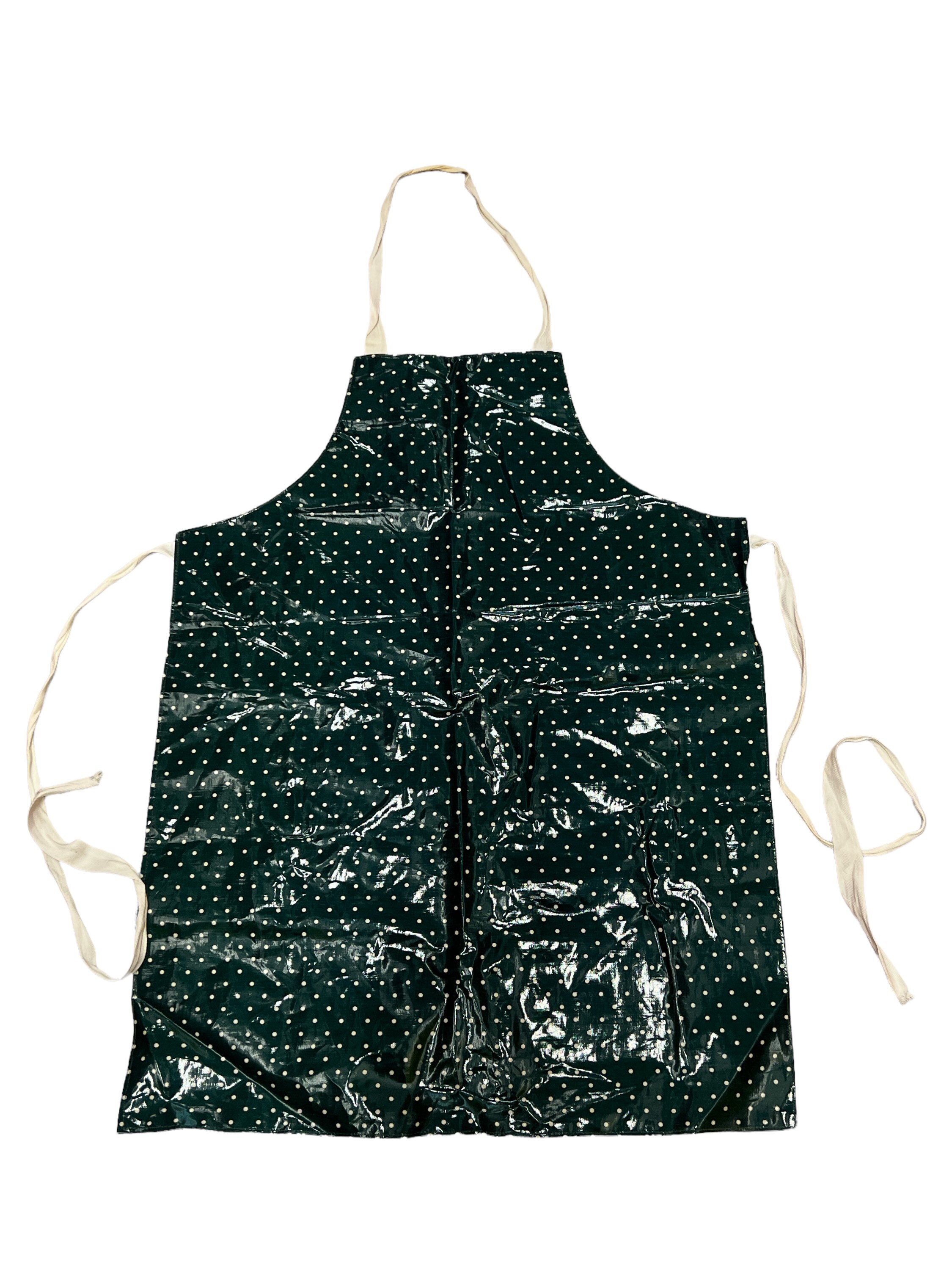 Vintage Shreds Green Polka Dot Apron Made in U.K. - Etsy