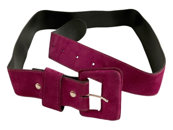 Beautiful Vintage Dark Fuchsia Belt - Etsy display picture 1