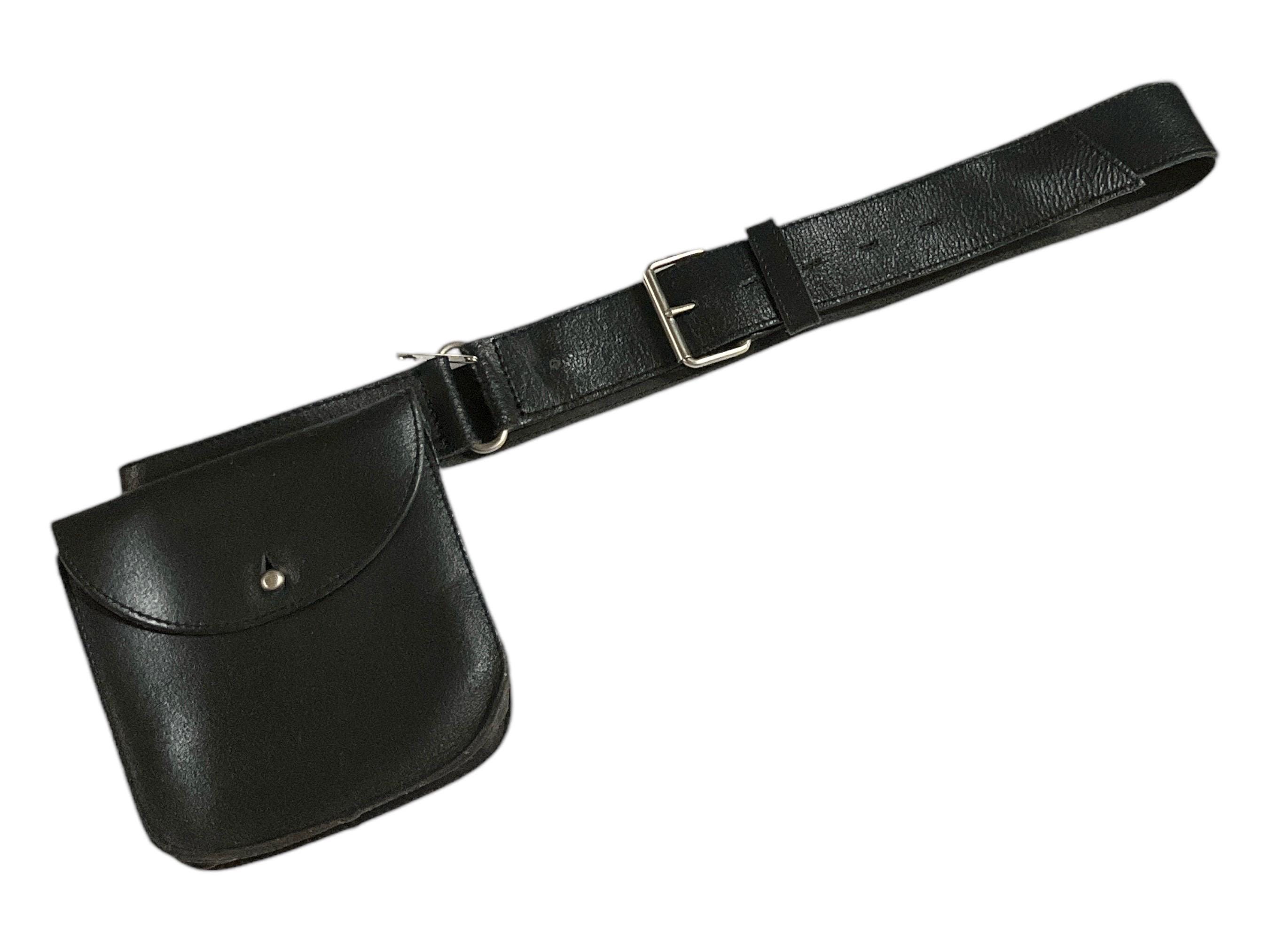 Vintage Black Belt With Bag - Etsy