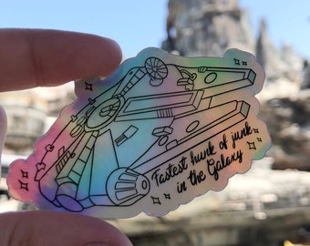 Millennium Falcon Holographic Vinyl Sticker