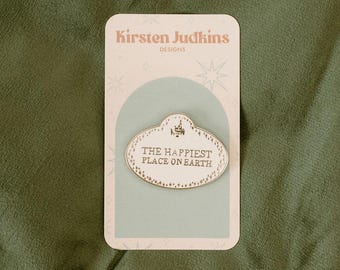 Happiest Place on Earth Name Badge Hard Enamel Pin
