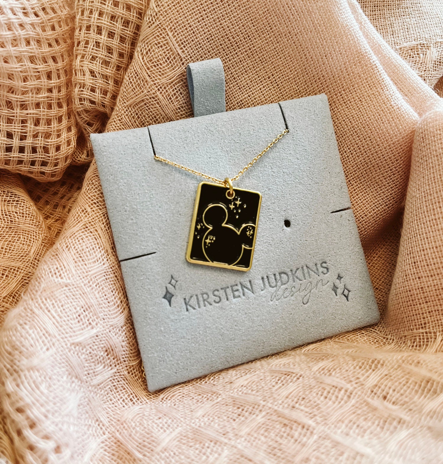 Minimal Mouse Gold Plated Necklace — Kirsten Judkins