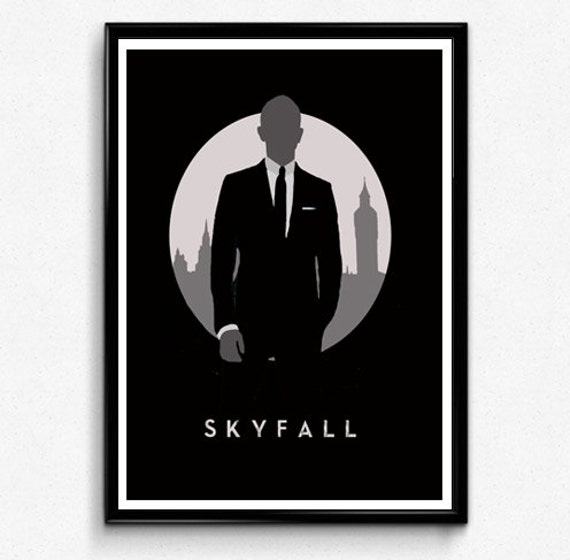 James Bond Skyfall Minimalist Printable Movie Poster Etsy