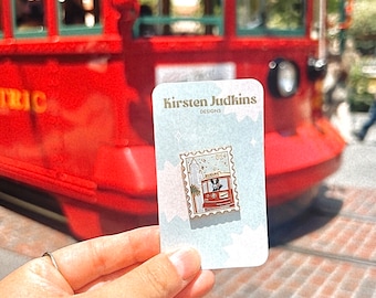 DCA Red Trolley Hard Enamel Pin
